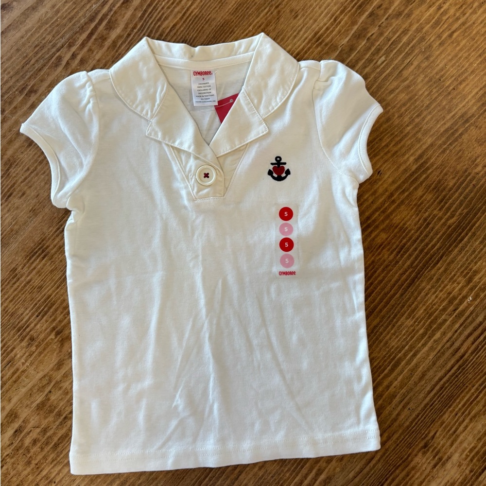 NWT Gymboree Girls size 5 White Blouse